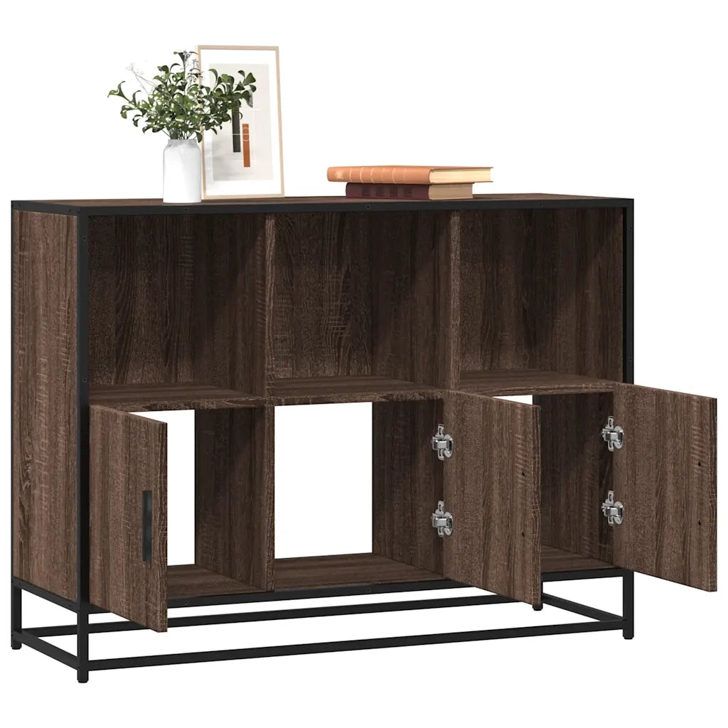 Credenza-Buffet-Armadio da cucina Rovere Marrone 100x35x76 cm in Legno Multistrato