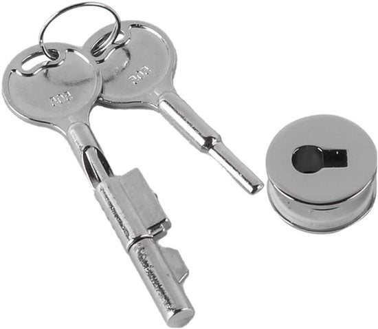 Slot per porta vetrata - Slot per porta scorrevole - Slot per cassetti - Rami - Porte scorrevoli - Slot rotondo con 2 chiavi per cassetti e vetrine