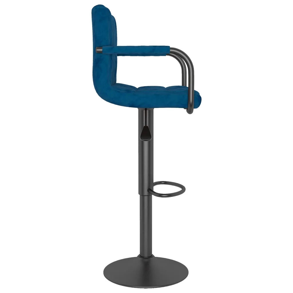 Sgabello da Bar Blu in Velluto 334652