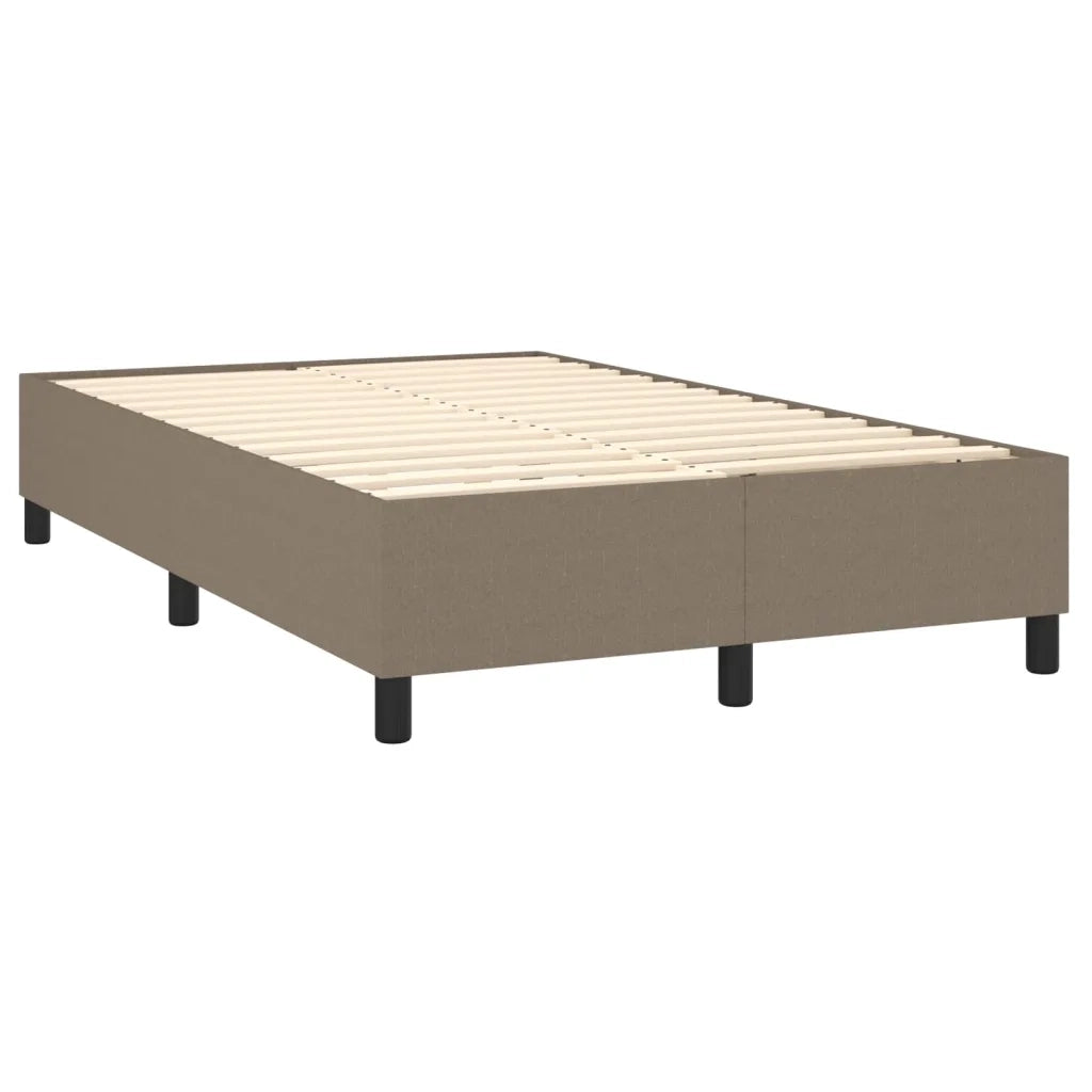 Letto a Molle con Materasso e LED Tortora 120x200cm in Tessuto 3135025