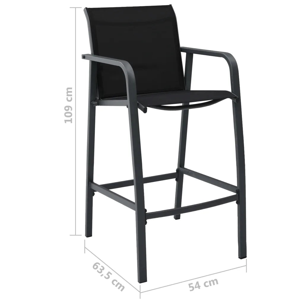 Set Bar da Giardino 5 pz Nero 3073576