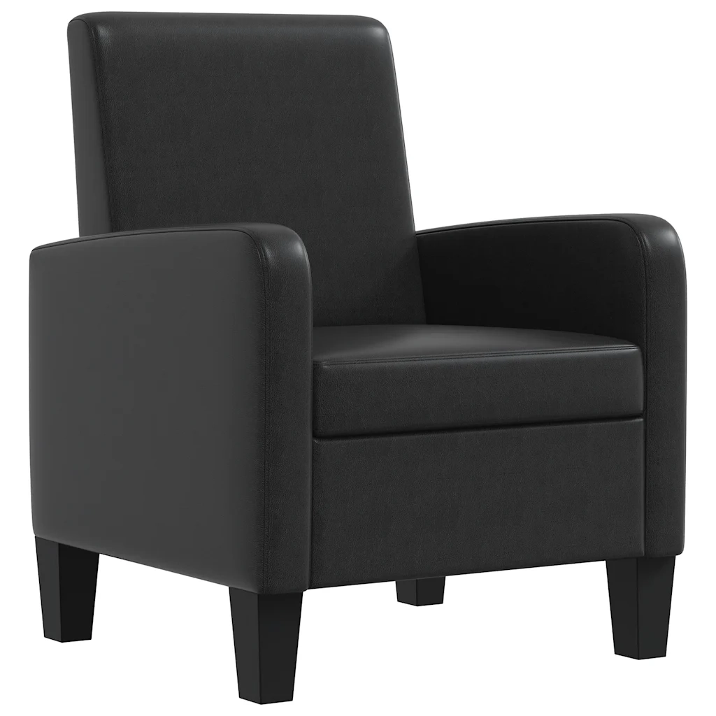 Divano Sedia-Poltrona Nera in Similpelle 421379