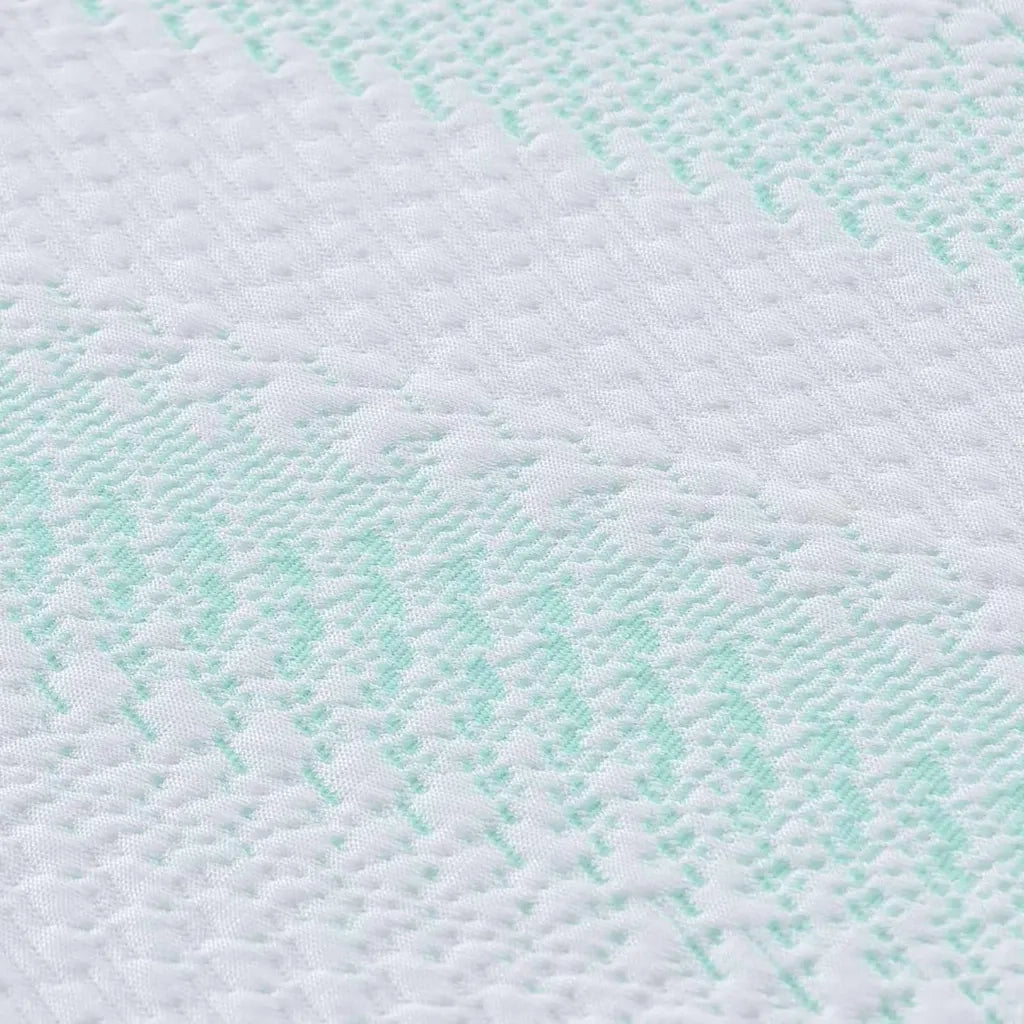Topper per materasso Bianco e Verde 90 x 190 cm 4106156