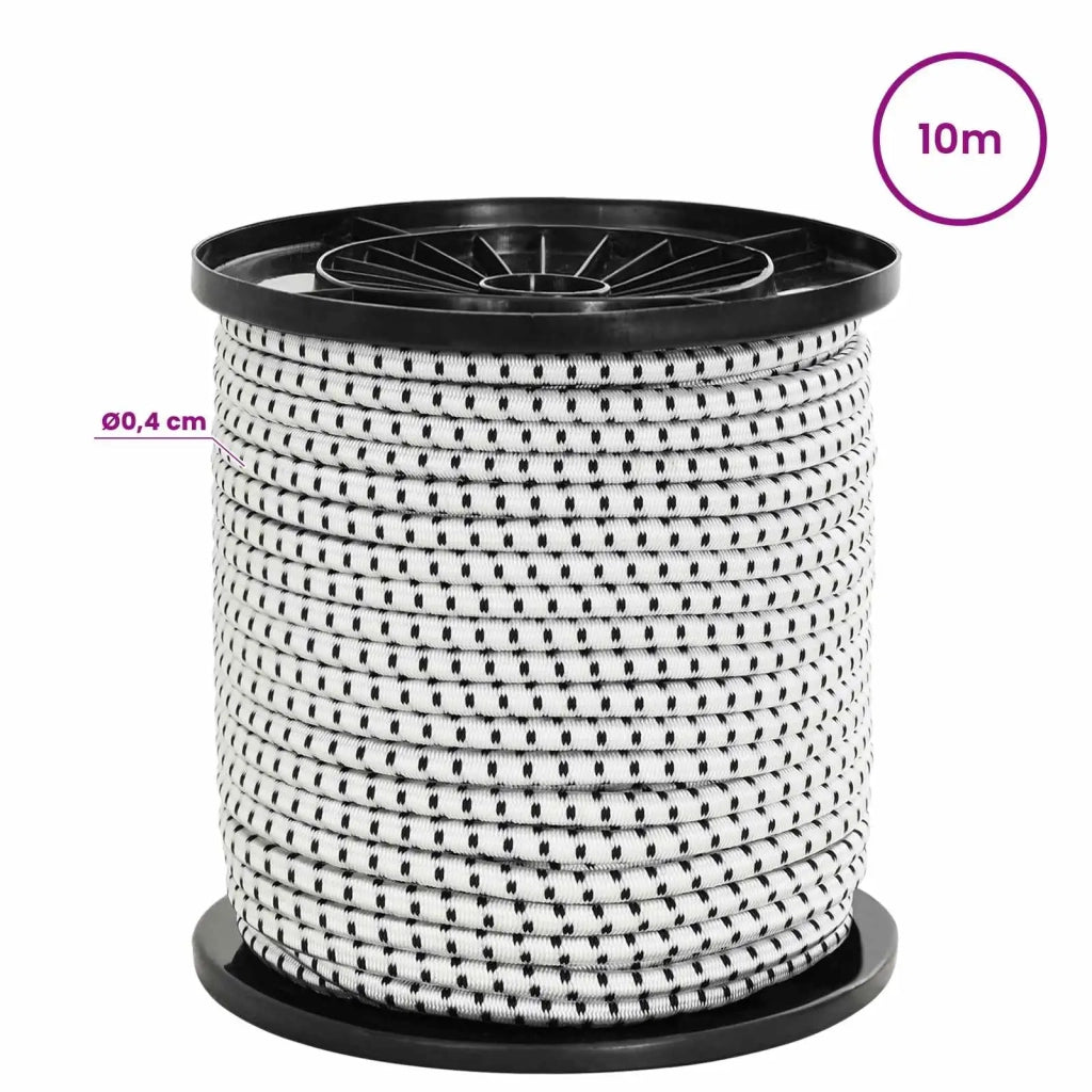 Corde Bungee 4 mm Nero e Bianco PP e gomma 42047638