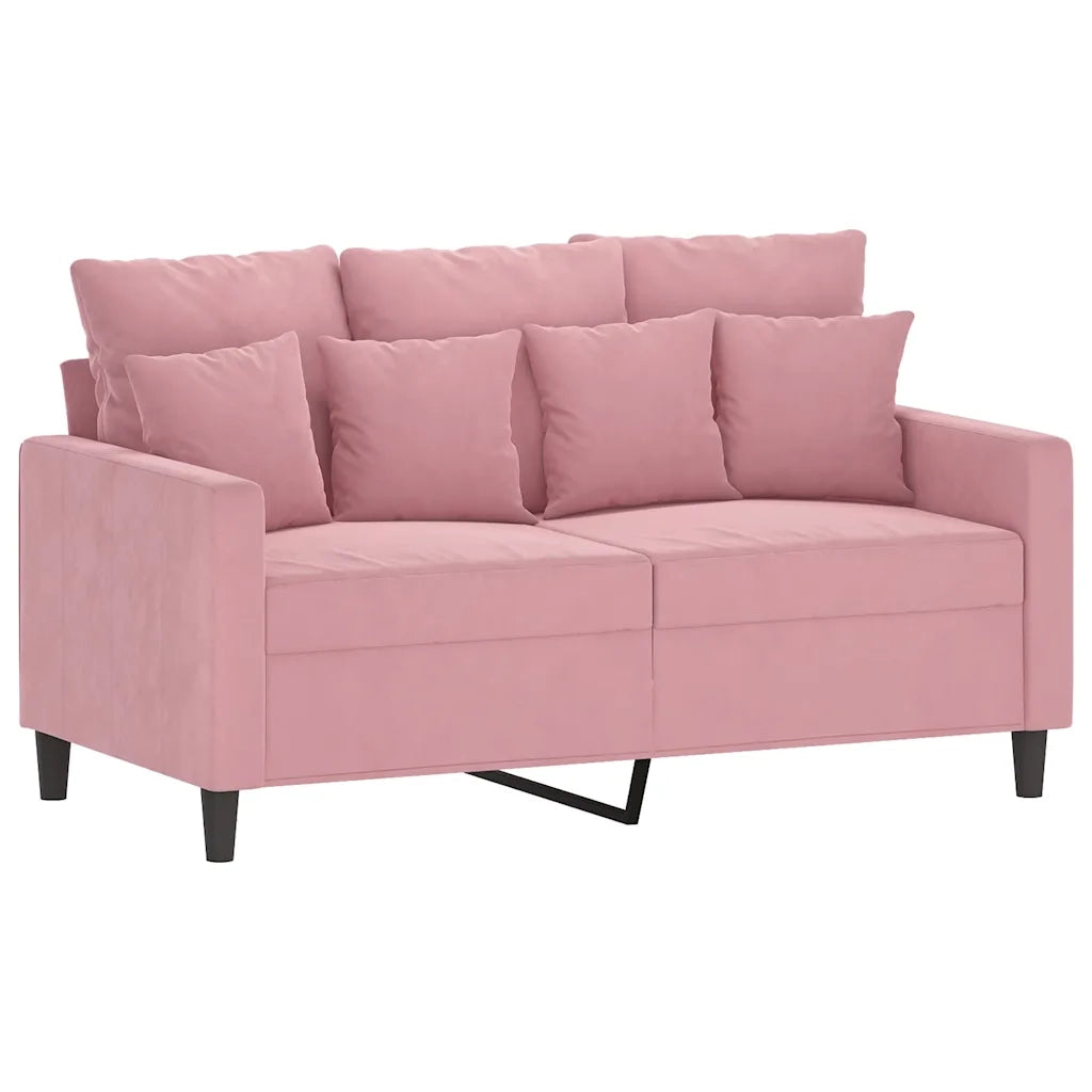 Divano a 2 Posti Rosa 120 cm in Velluto 359296