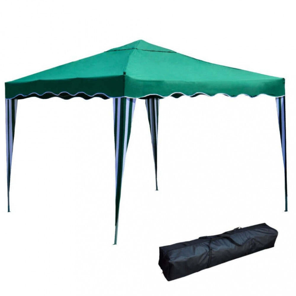 Gazebo Pieghevole 3x3 m in Acciaio Verde