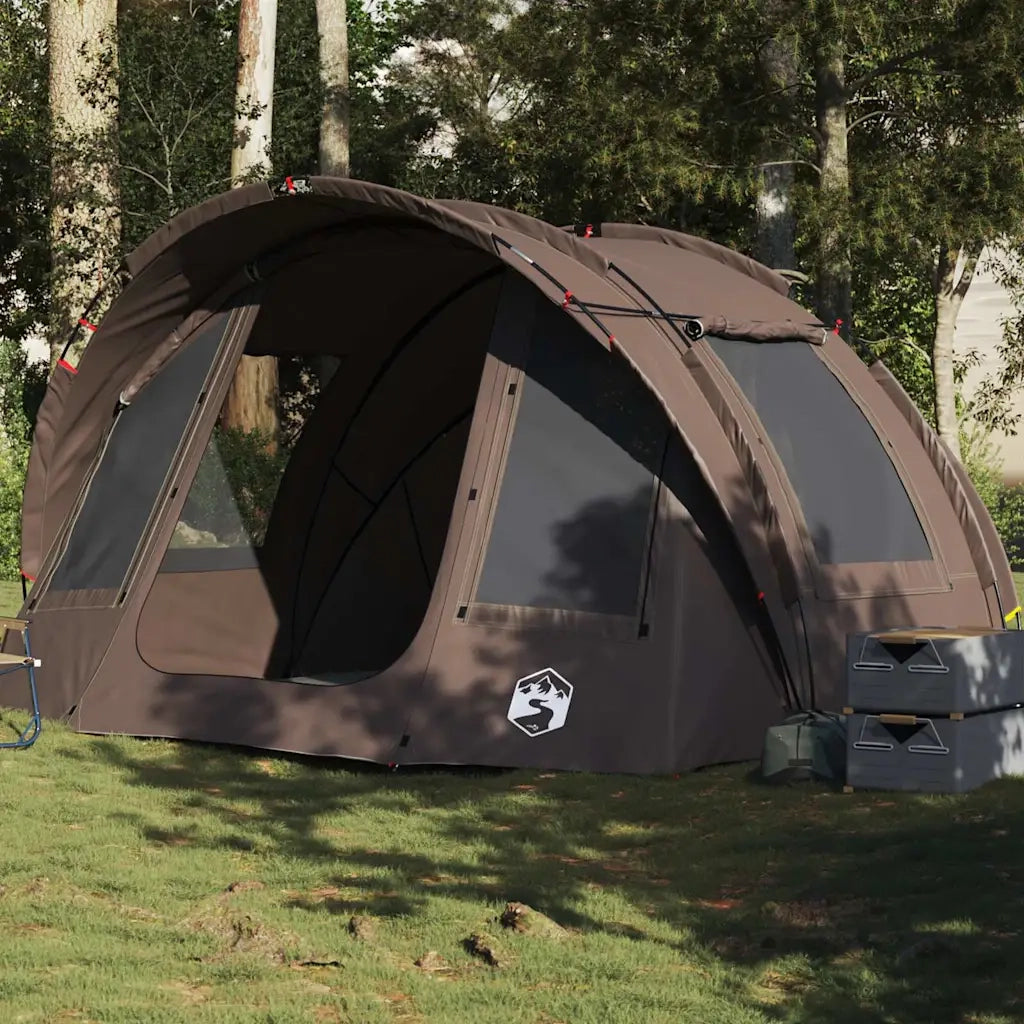 Tenda da Pesca per 2 Persone Marrone Impermeabile