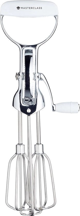 Mixatore a mano in acciaio inossidabile, per preparazione di meringhe, torte e biscotti, argento