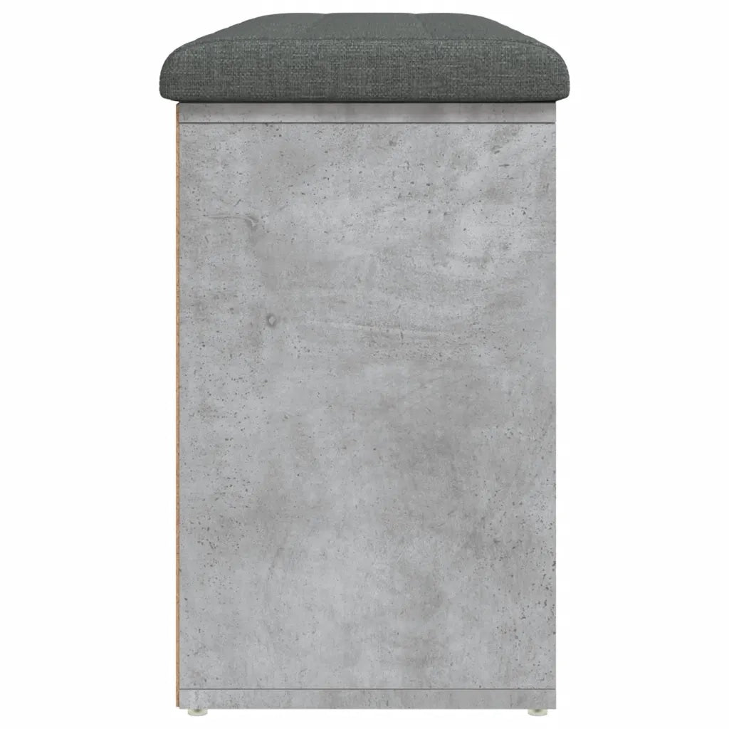 Panca Porta Scarpe Grigio Cemento 102x32x50cm Legno Multistrato