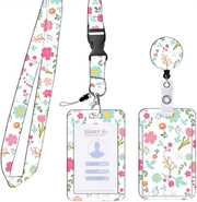 Lanyard con badge ID - moda e funzionale - 1 pezzo - fiore