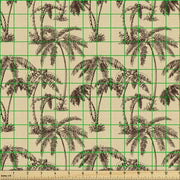 Boomstof tropicale per metro, palme hawaiana, stoffa decorativa per arredamento, 2m (148x200cm), sabbia cioccolato