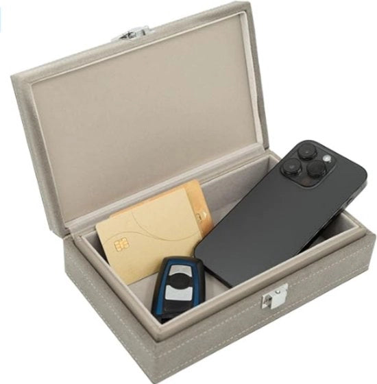 Blocco di Sicurezza - Fermo di Sicurezza - Blocco di Antidiefalto - Blocco di Singale - Blocco Portatile - Colore Grigio