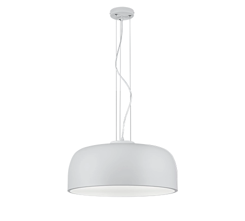 Lampada Sospensione Tonda Moderna 4 Luci Lampadario Bianco Baron GD Trio