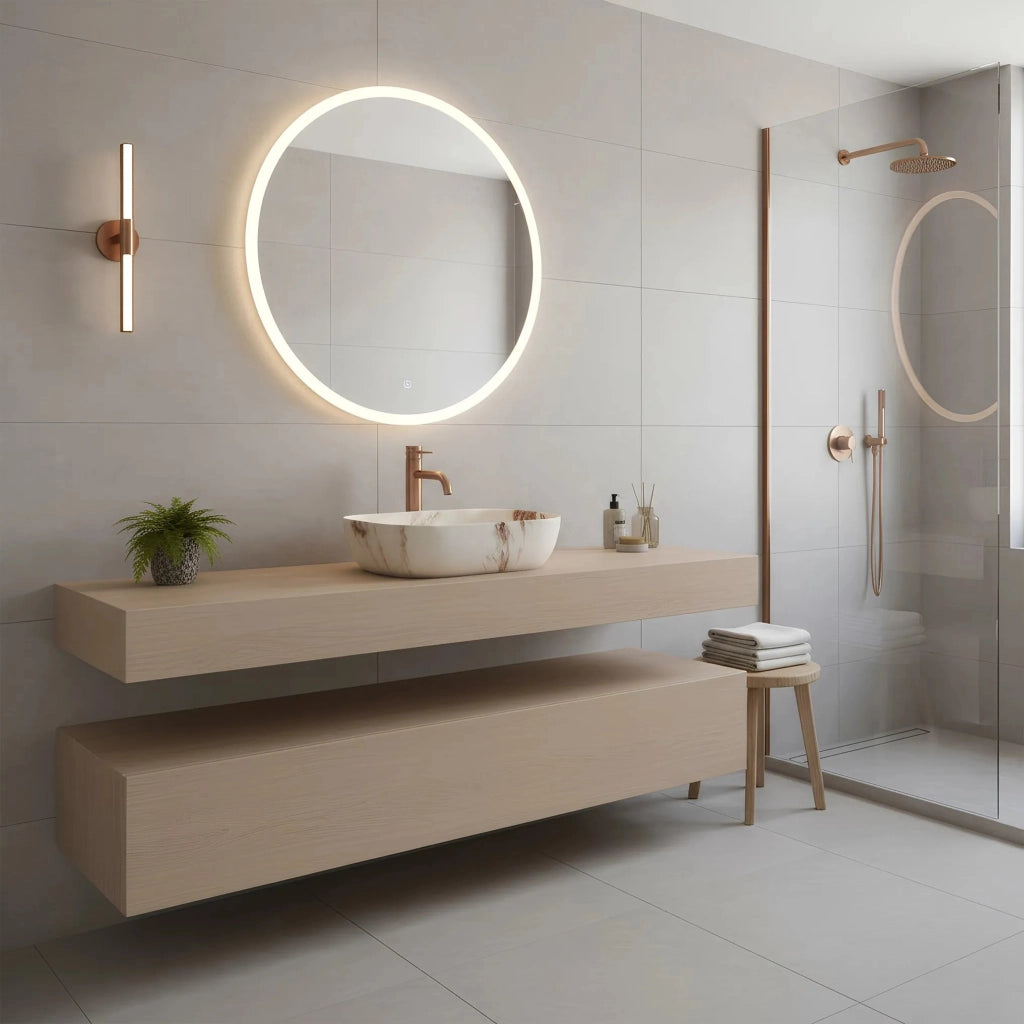 Lavabo Da Appoggio Rea Belinda Marrone Matt