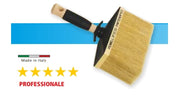 PLAFONIERA SETOLA BIONDA 7X17 CON MANICO A INNESTO IN LEGNO