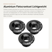 Crankset in Alluminio per Mountain Bike - 18 mm Borchiate - Set di Manubri Durissimi - Incluso Coppe in Alluminio Nere