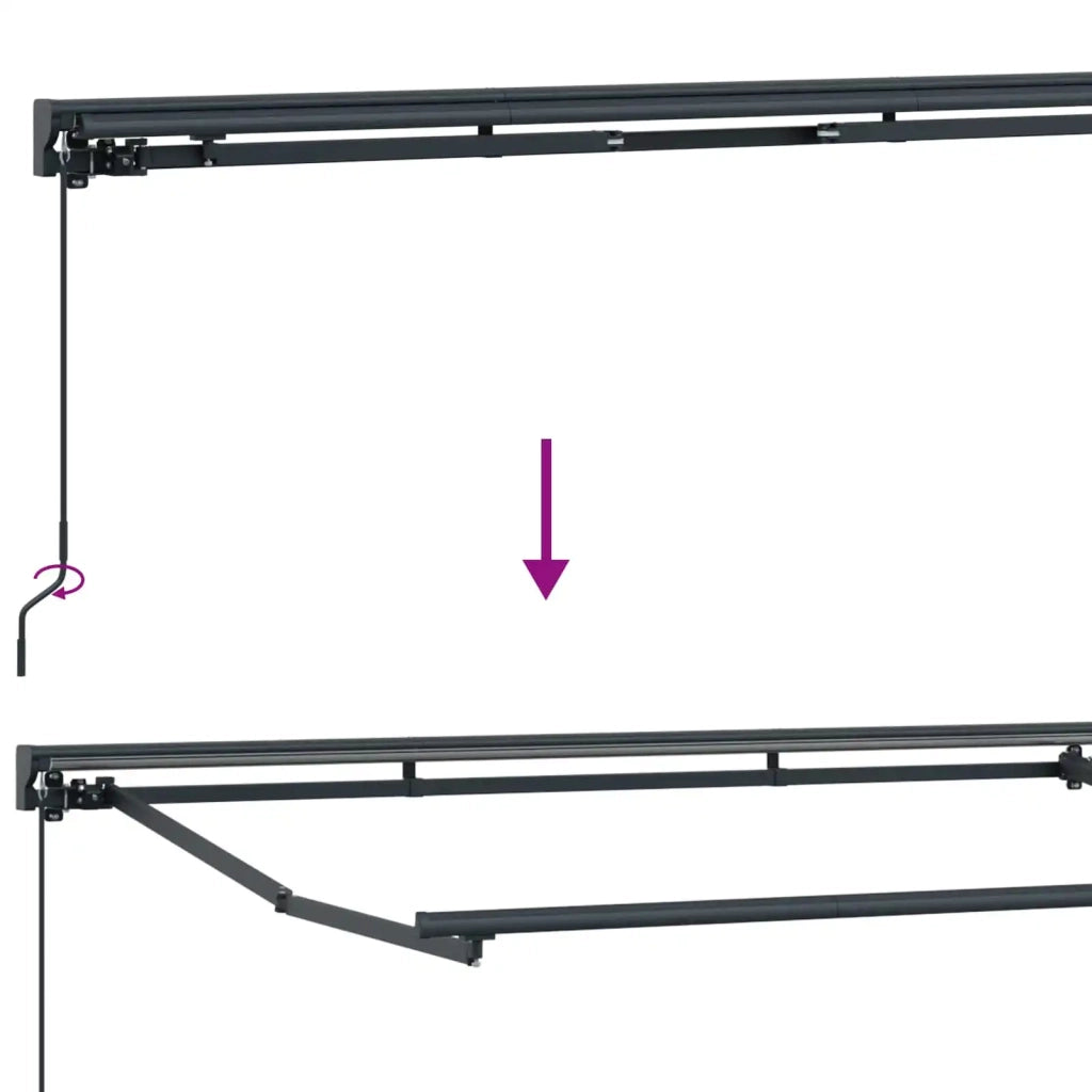 Tenda retrattile manuale Giallo, Grigio e Bianco 5 × 3,5 m 3420488
