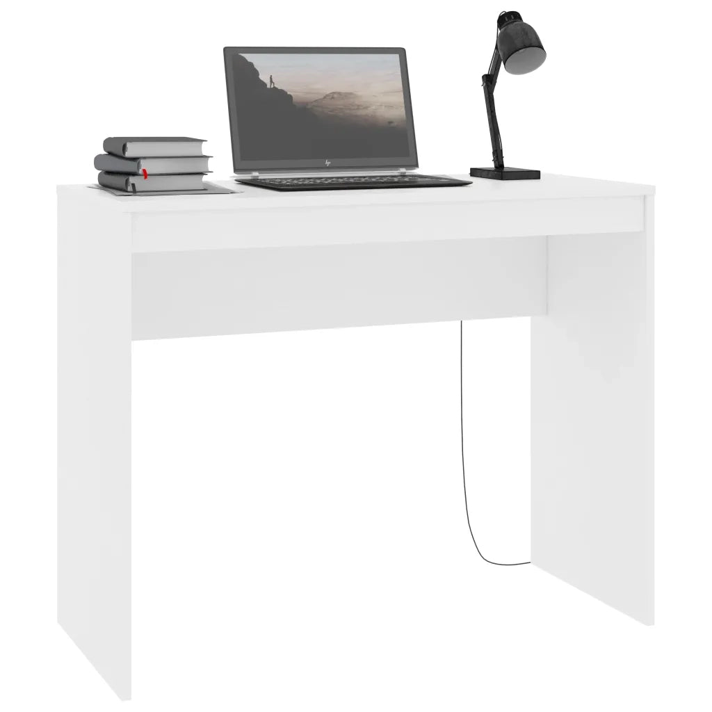Scrivania-Scrivanie per ufficio e studio-Scrittoio Bianca 90x40x72 cm in Legno Multistrato