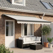 Tenda retrattile Grigio chiaro e bianco 400 × 300 cm 3426084