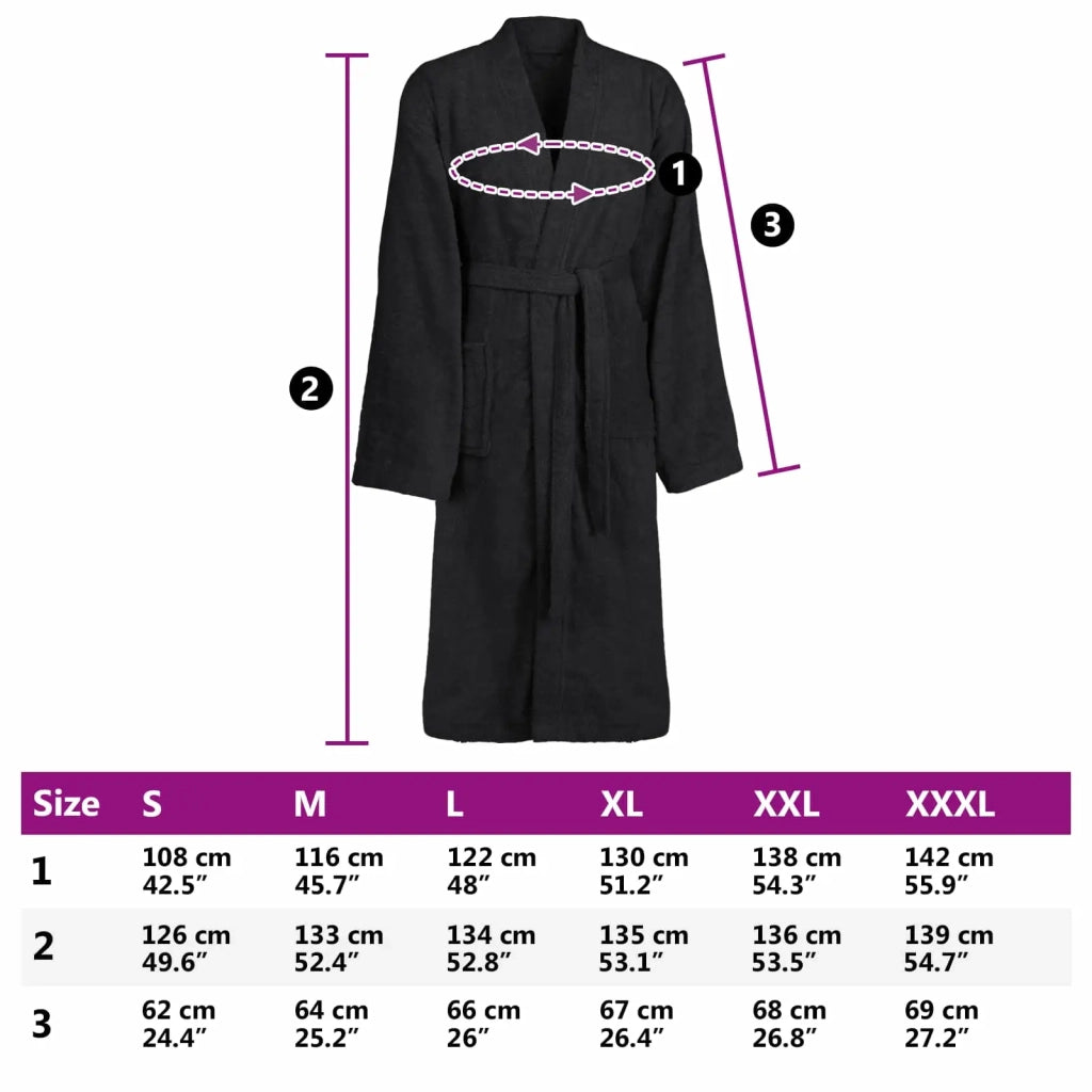 Accappatoio KINN Nero M Cotone CFW4469380