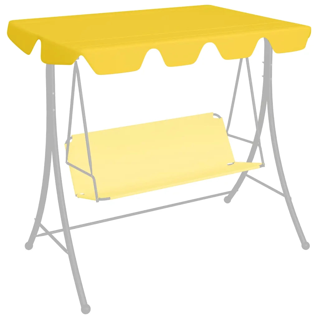 Baldacchino per Dondolo Giardino Giallo 188/168x145/110 cm 312091