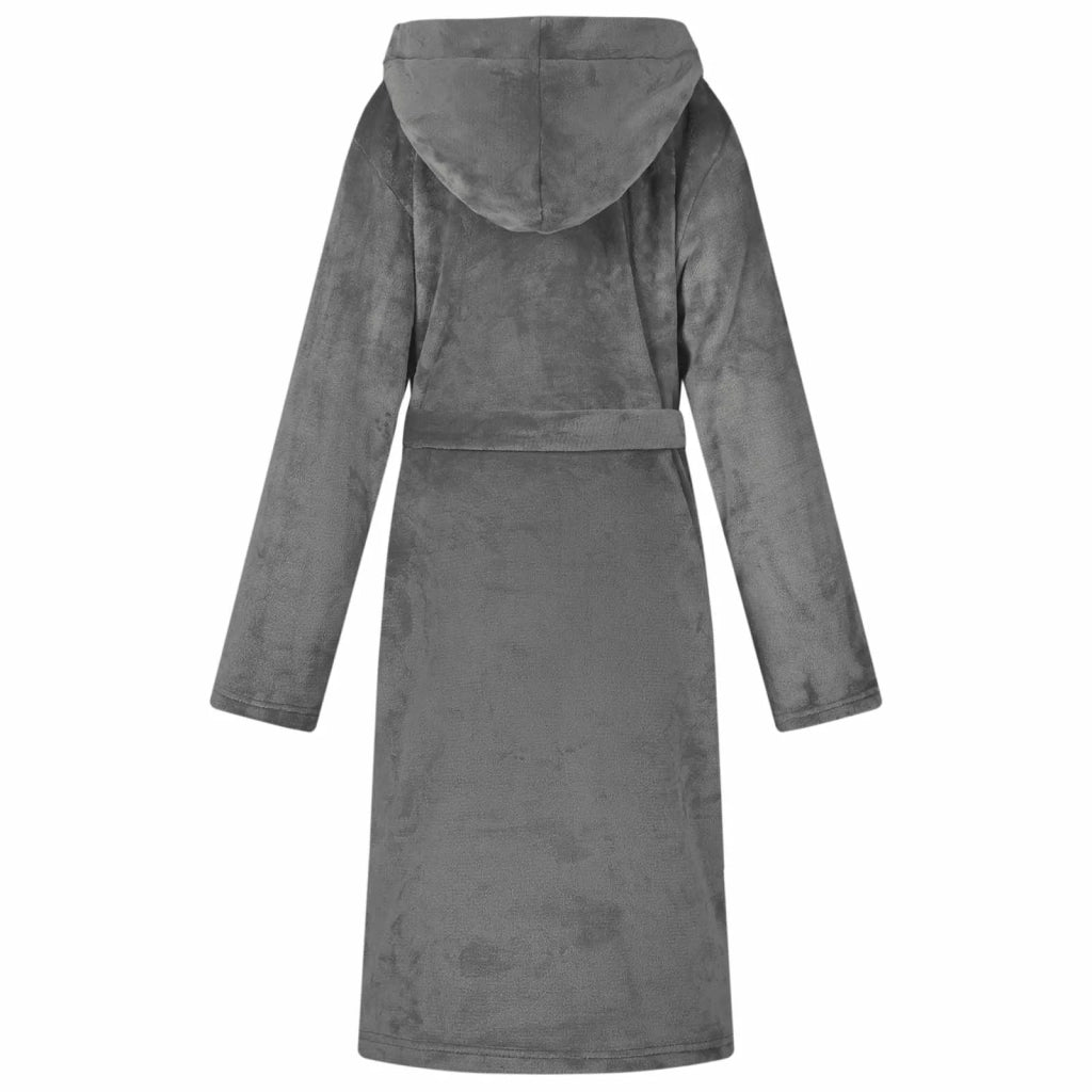 Accappatoio con Cappuccio Grigio scuro m Flanella CFW2890758