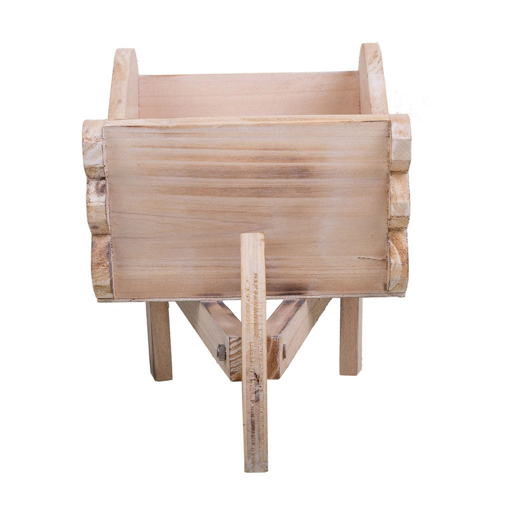 Carrello portafiori in legno marrone 42x15,7x20h