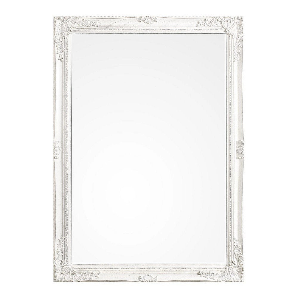 Specchio Legno Bianco Classico da Parete 72x102 cm - HALL