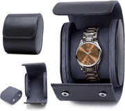 Cassafissa PU - per orologio - blu - portatile