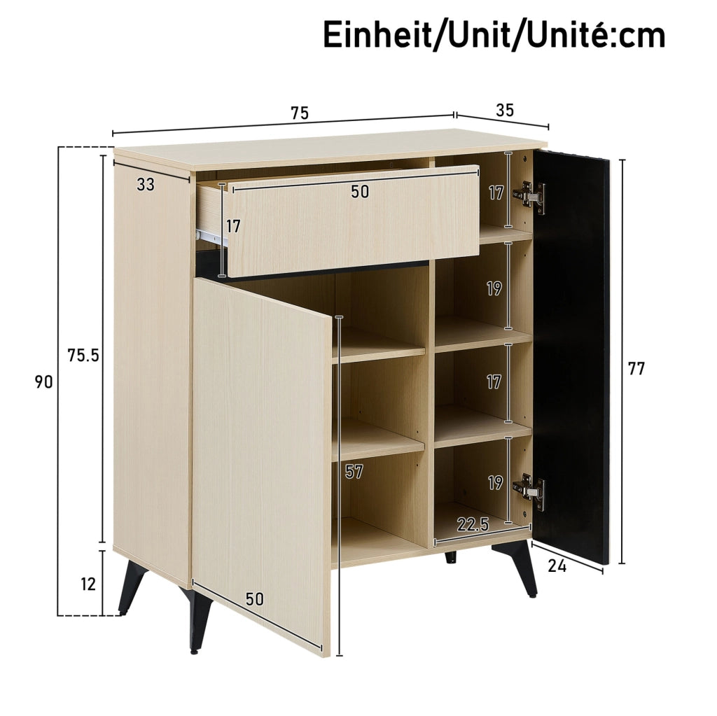 Set guardaroba con panca e mobile portascarpe in MDF