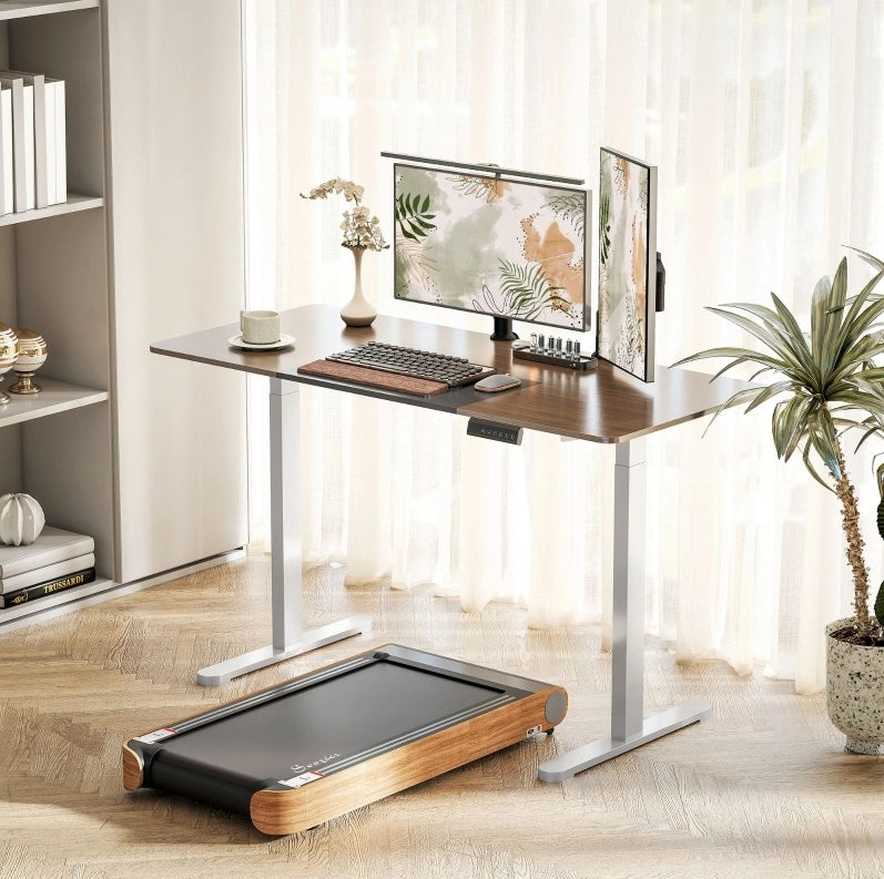Struttura Scrivania Regolabile Elettricamente con Doppio Motore, Controllo a 3 Memorie, Bianco, Dimensioni 83-130x70-118 cm