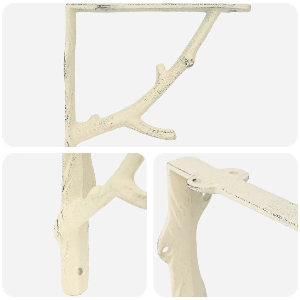 Supporti per mensole da parete 2 pz Bianco Antico 42038855