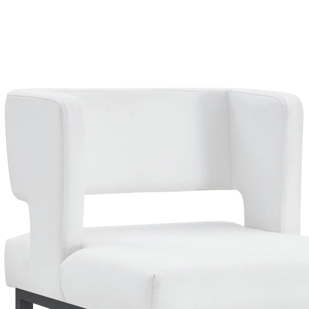 Sedia da Pranzo Nordic Set 2 Pezzi ¨C Xylo ¨C Bianco, Gambe in Metallo Nero, Design Moderno