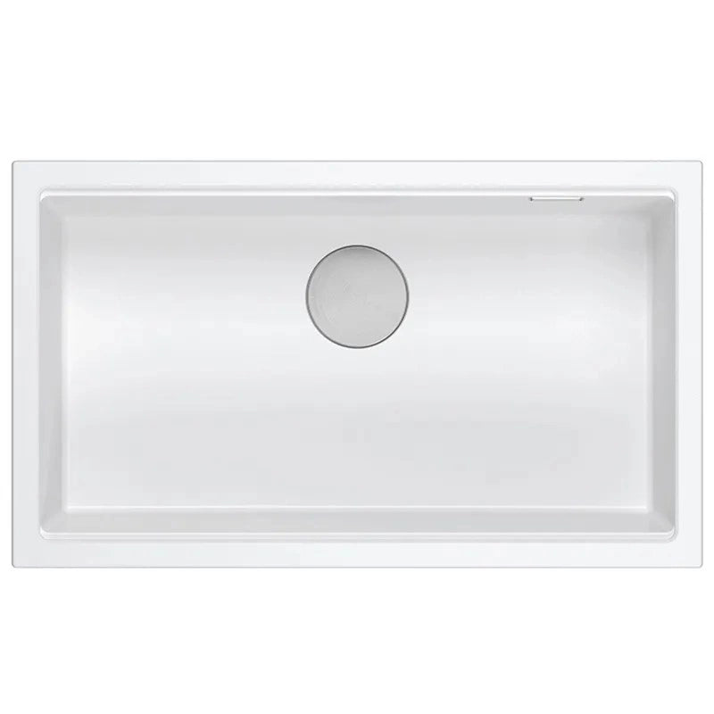 Lavello In Granito Logan 110 White Tappo rame spazzolato