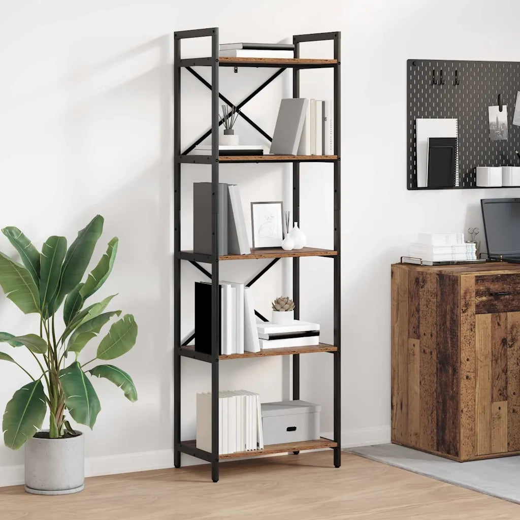 Libreria-Scaffale per Libri-Mobile di Stoccaggio Legno vecchio 56 x 34 x 171 cm Legno multistrato