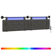Testiera | Testata sospesa Con luce LED Nero PU Antico