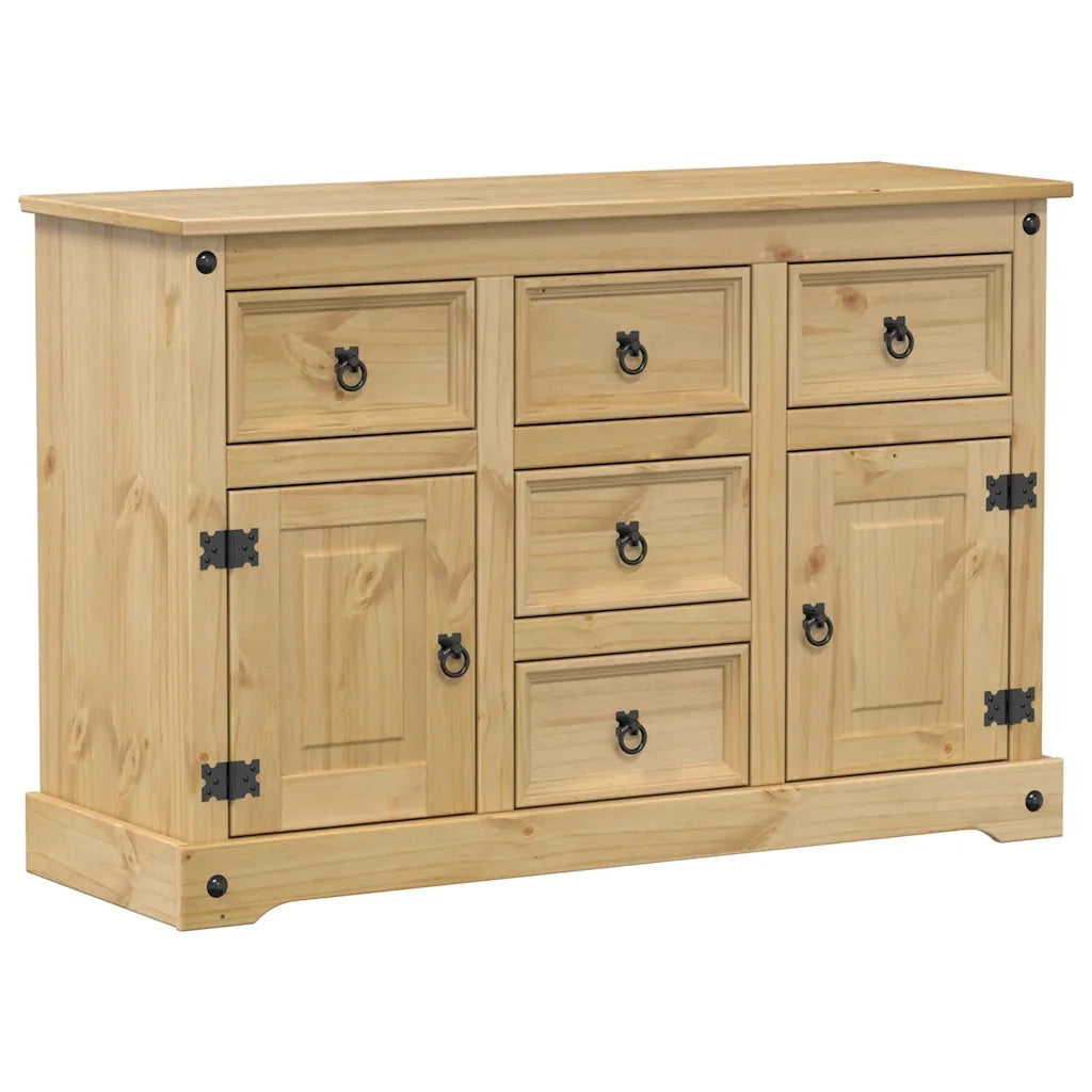 Credenza Corona 112x40x75 cm in Legno Massello di Pino 4005680