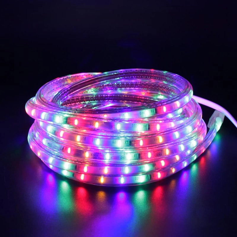 Bobina Striscia Led 220V RGB Impermeabile IP67 Interno Esterno 1 Metro RGB Statico