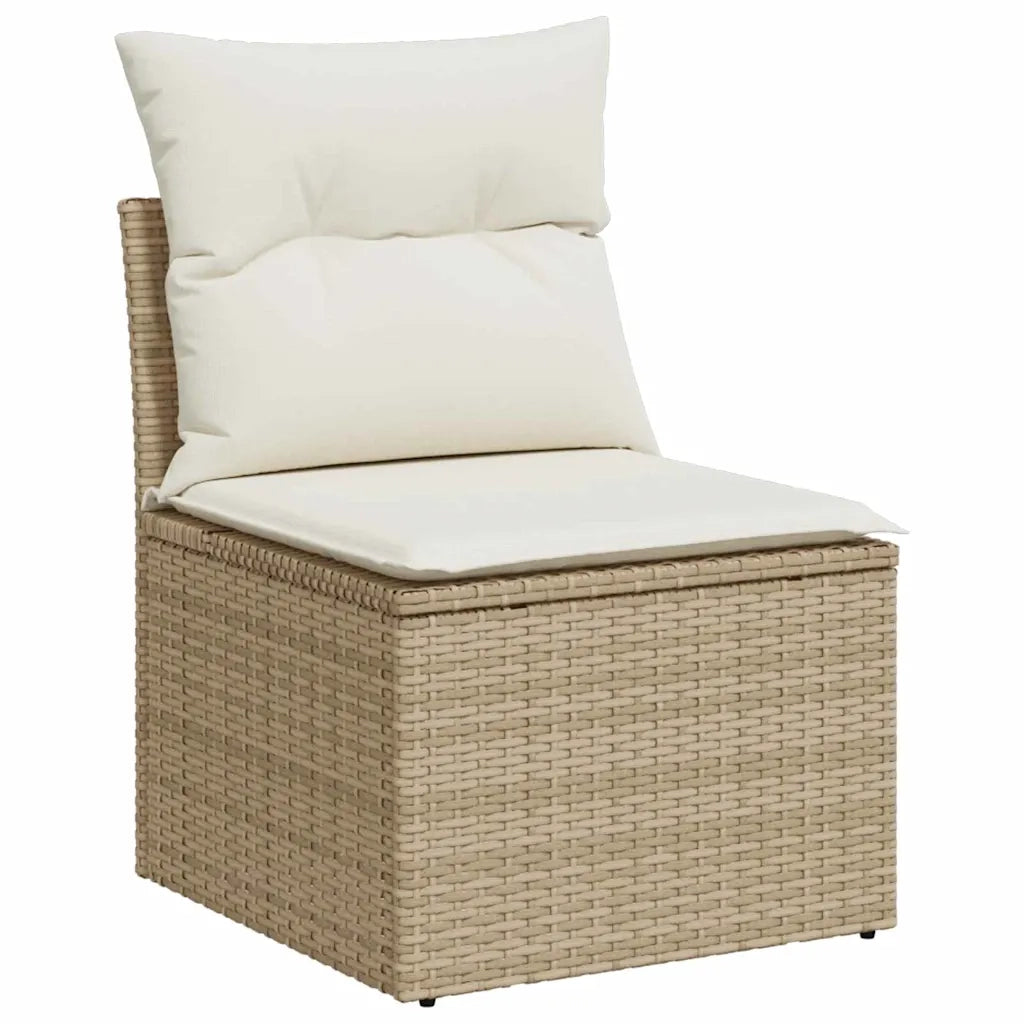 Set di divani con cuscino 6 pcs Beige polyrattan 3345241