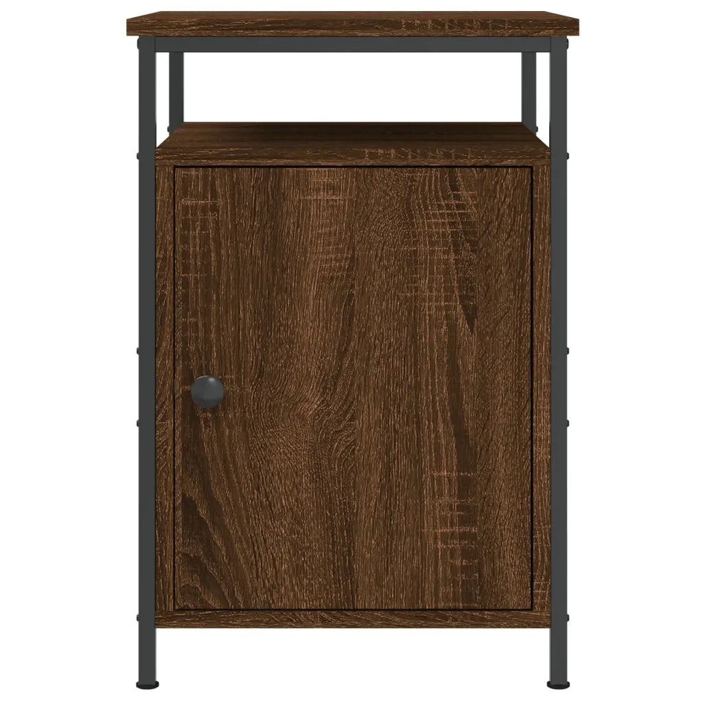 Comodini Rovere Marrone 2 pz-Set di 2 Tavolino da notte 40x42x60 cm Legno Multistrato 691261