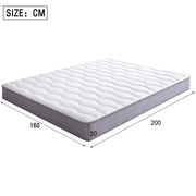 Materasso a molle bianco altezza 20 cm rigidità H3 arrotolato sottovuoto per letti e divani letto