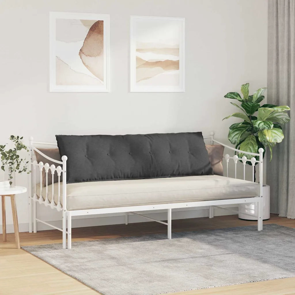 Cuscino per Schiena | Cuscino dorsale Grigio scuro 160 x 50 cm Tessuto in Cords