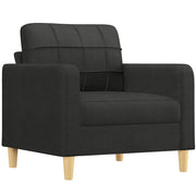 Poltrona | Sedia Relax Nera 60 cm in Tessuto