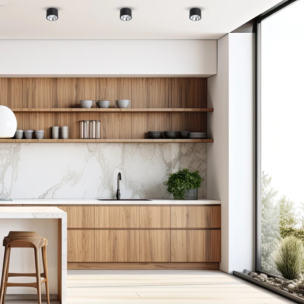 Spot soffitto esterno tondo nero AR111 15W Redondo