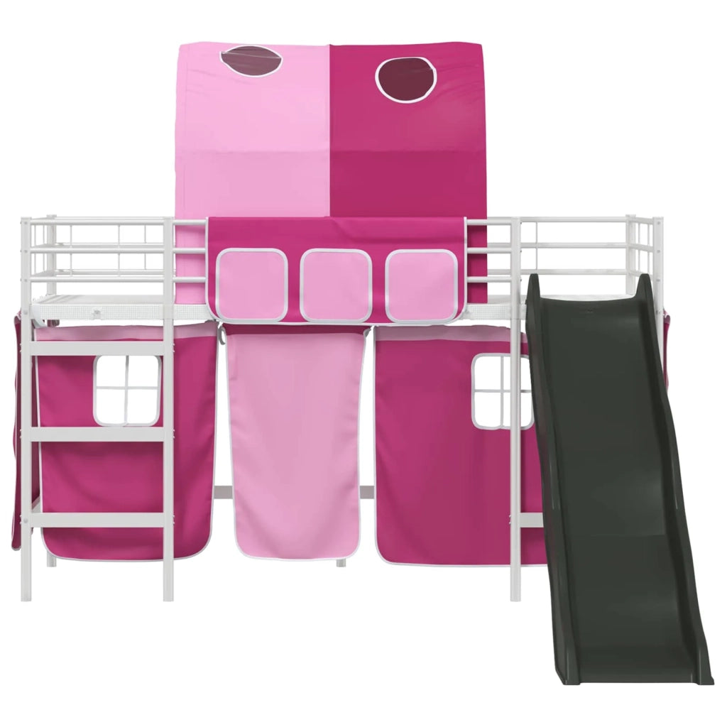 Struttura del letto loft per bambini Bianco e Rosa 75 x 190 cm 42020864