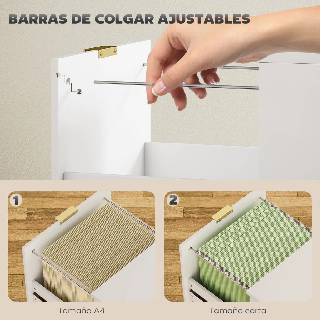 Scrivania con cassettiera ¨C zephmum ¨C bianco 40x40x71 cm