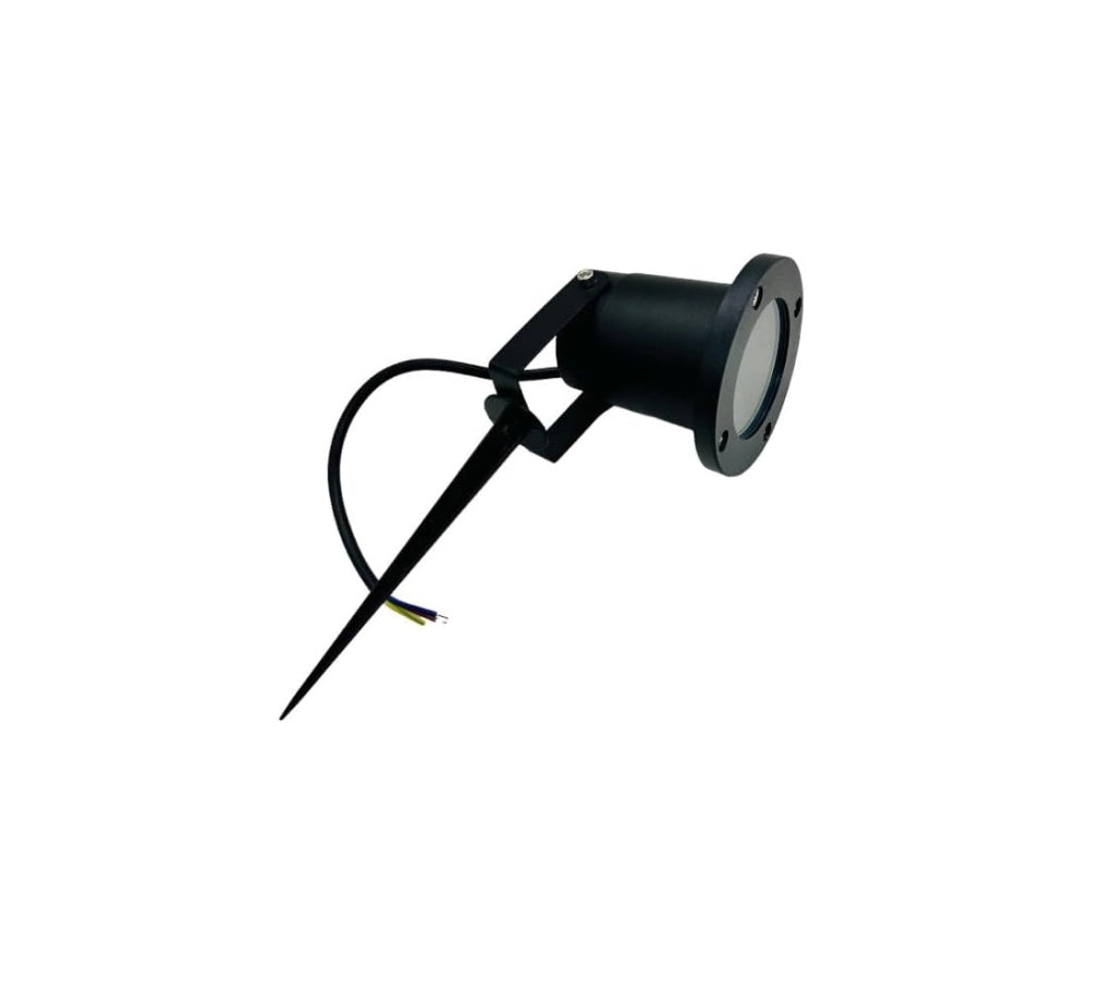 FARETTO PICCHETTO ORIENTABILE DA GIARDINO LAMPADINE GU10 IP65 IMPERMEABILE NERO