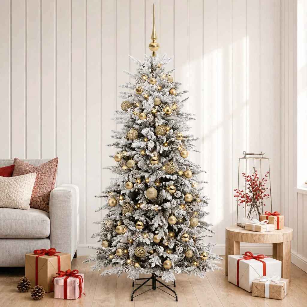 Albero di Natale Artificiale con Rami Pieghevoli 150 cm 150 LED 3465716