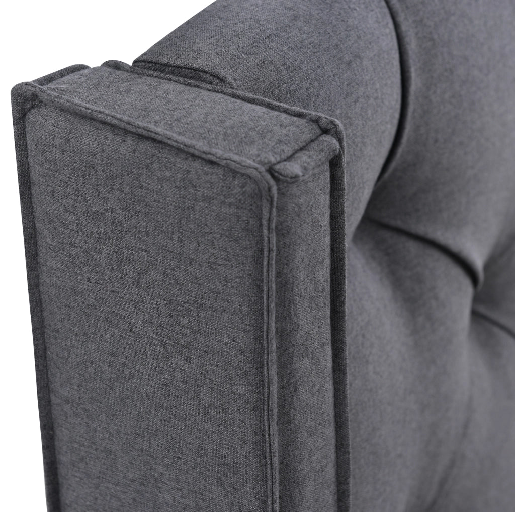 Letto 90x200 cm con contenitore e sollevamento idraulico in cotone grigio