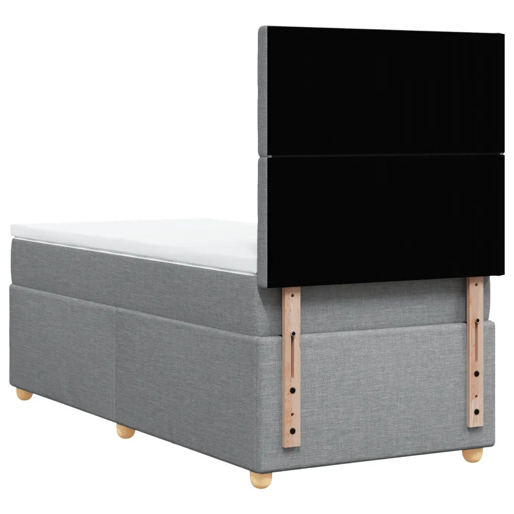 Giroletto a Molle con Materasso Grigio Chiaro100x200 cm Tessuto 3293505